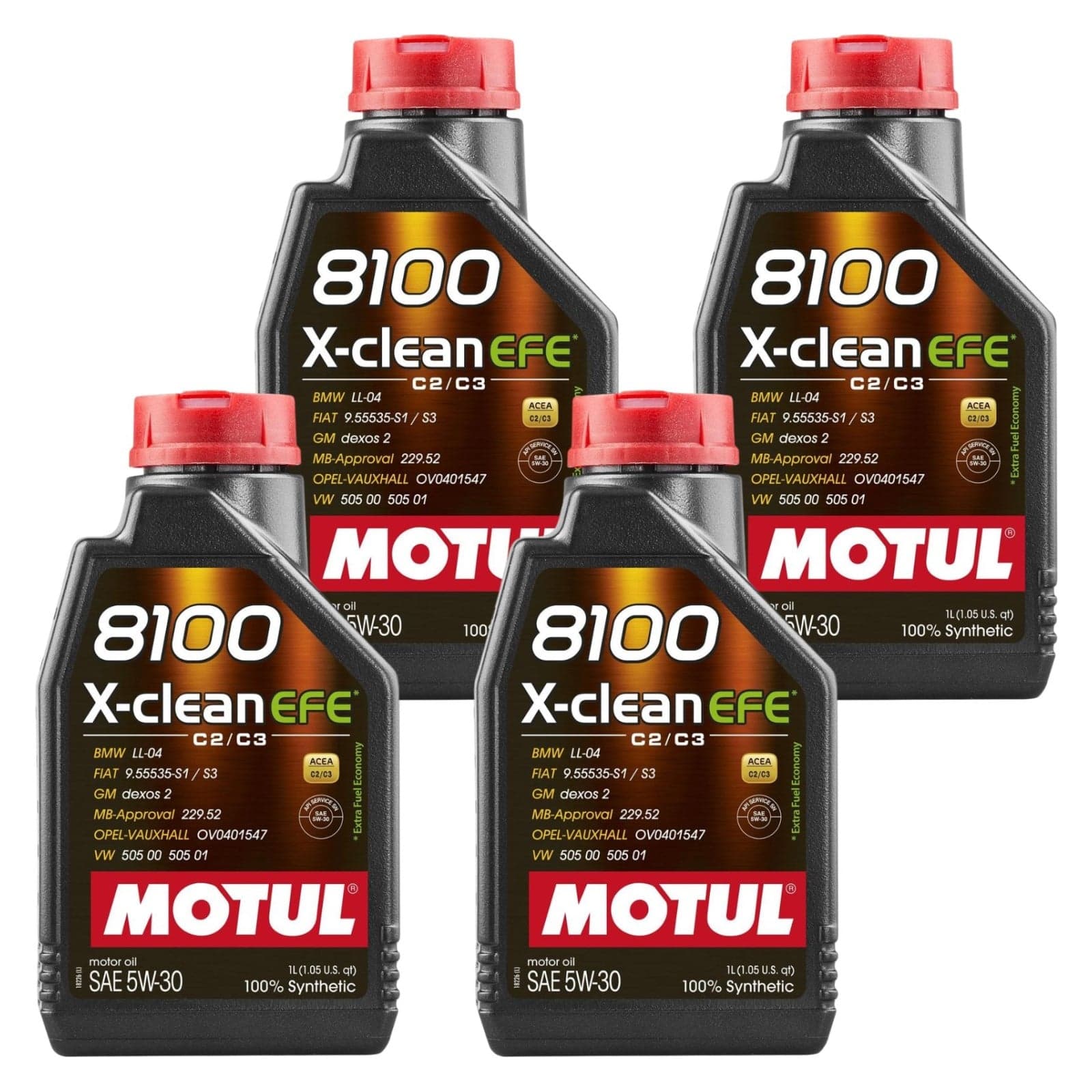 4 Litri Motul 8100 X-Clean EFE 5W30 Lubrificante Sintetico Acea C2 C3