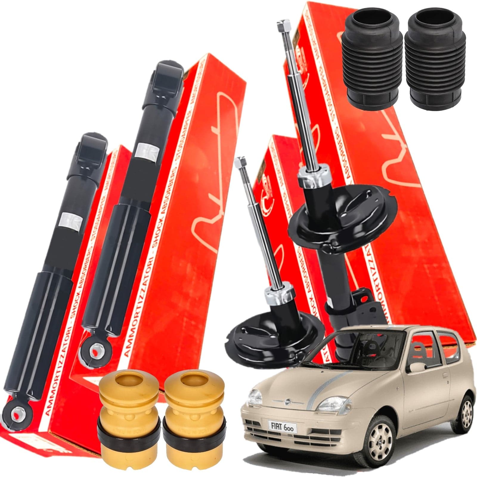 Ammortizzatori SPEED & Tamponi BIRTH per Fiat Seicento