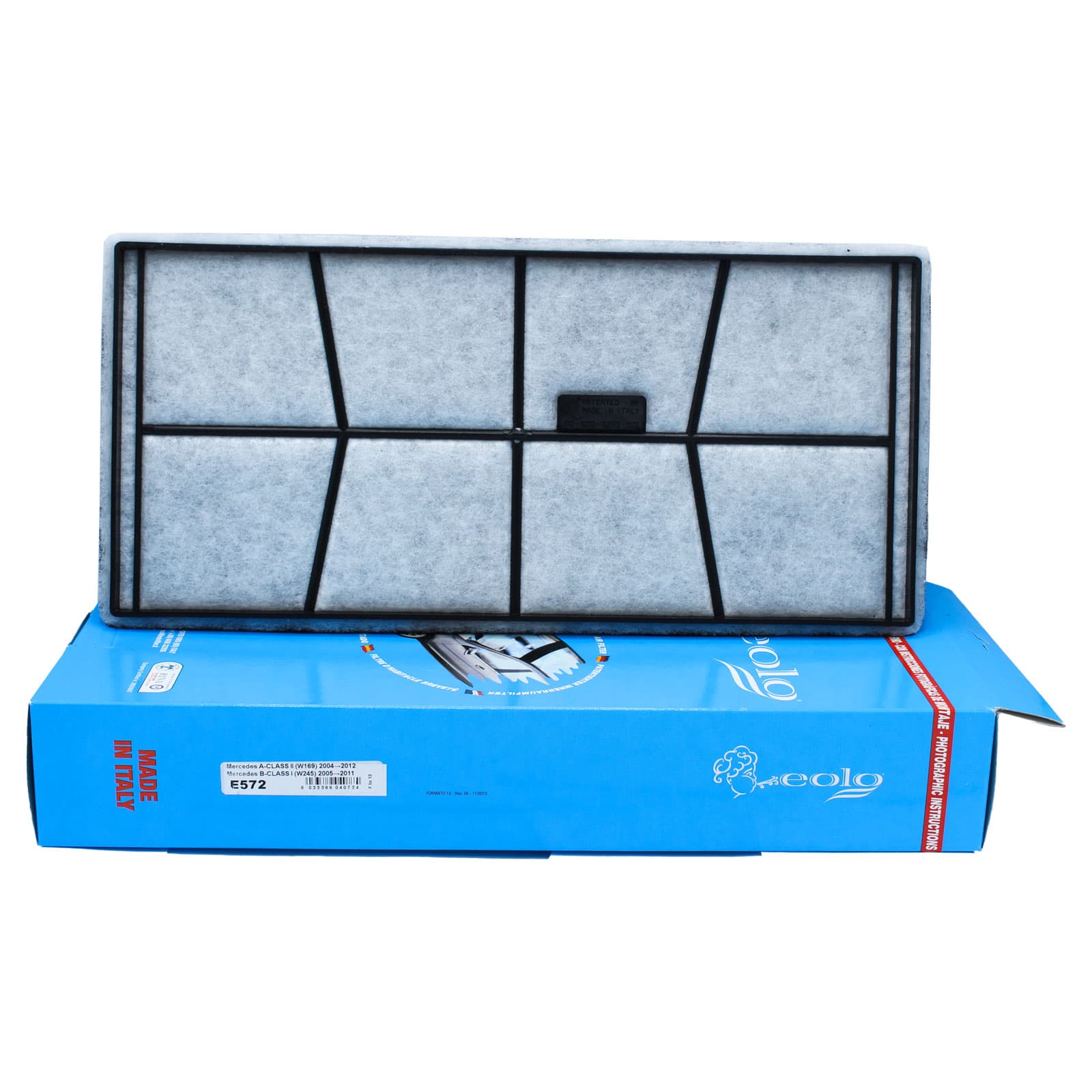 FILTRO ABITACOLO AI CARBONI DI ORIGINE VEGETALE AL 100% MERCEDES CLASSE A W169 B W245