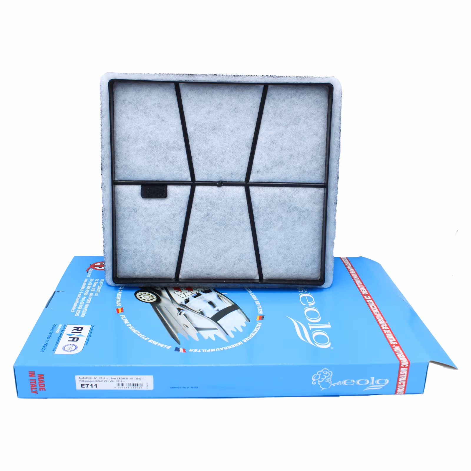 Filtro Abitacolo 3F Quality 711 per Volkswagen Golf VII Carbone Attivo