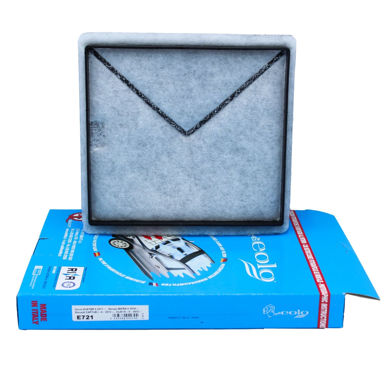 Filtro abitacolo 3F Quality 721 per Renault Clio IV Filtraggio al carbone attivo