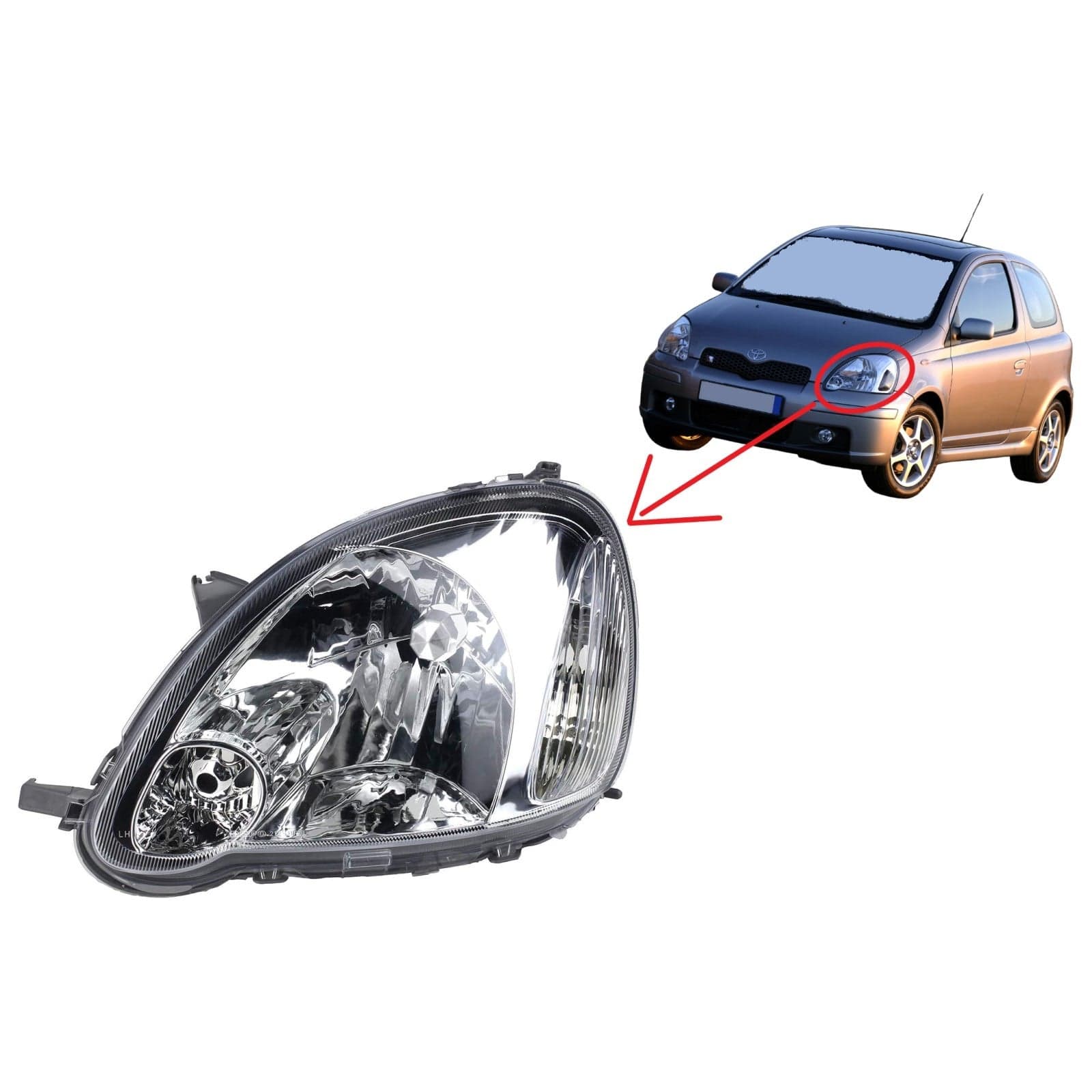 Faro Anteriore elettrico per TOYOTA Yaris I Depo 39530 Assale Anteriore Sinistro