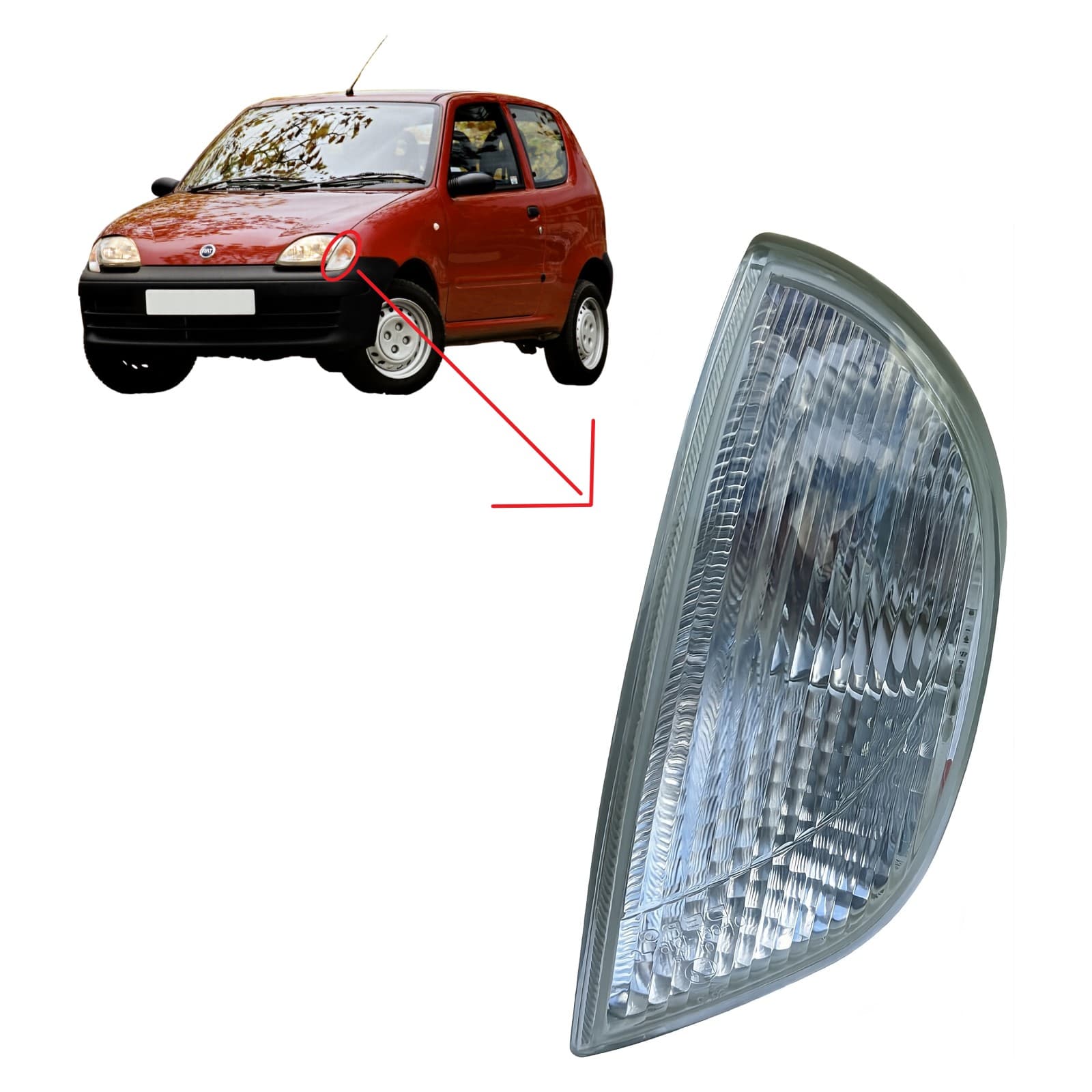 Indicatore di Direzione Sinistro Depo 44200 per Fiat Seicento Omologato ECE