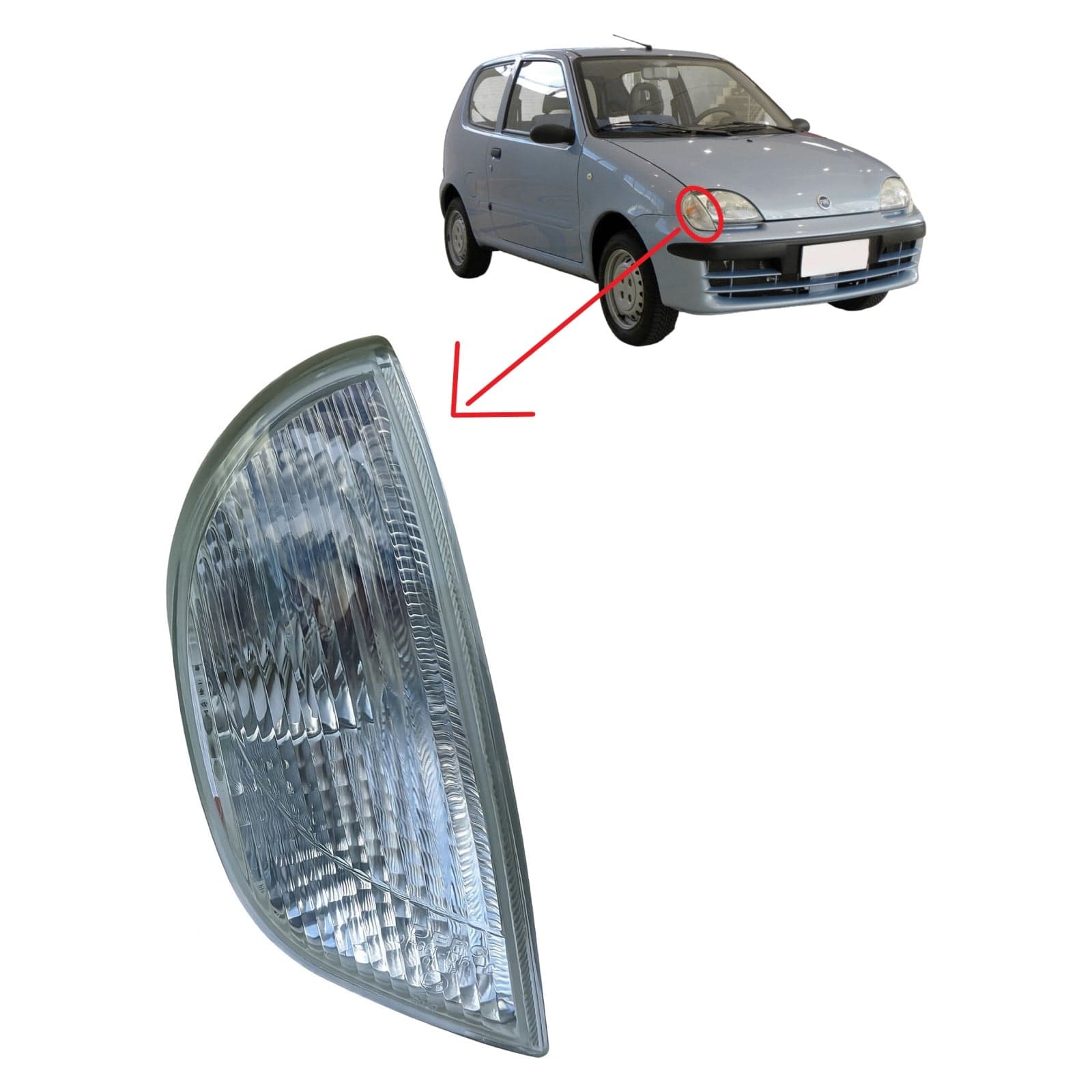 Indicatore di Direzione Destro Depo 44190 per Fiat Seicento Omologato ECE