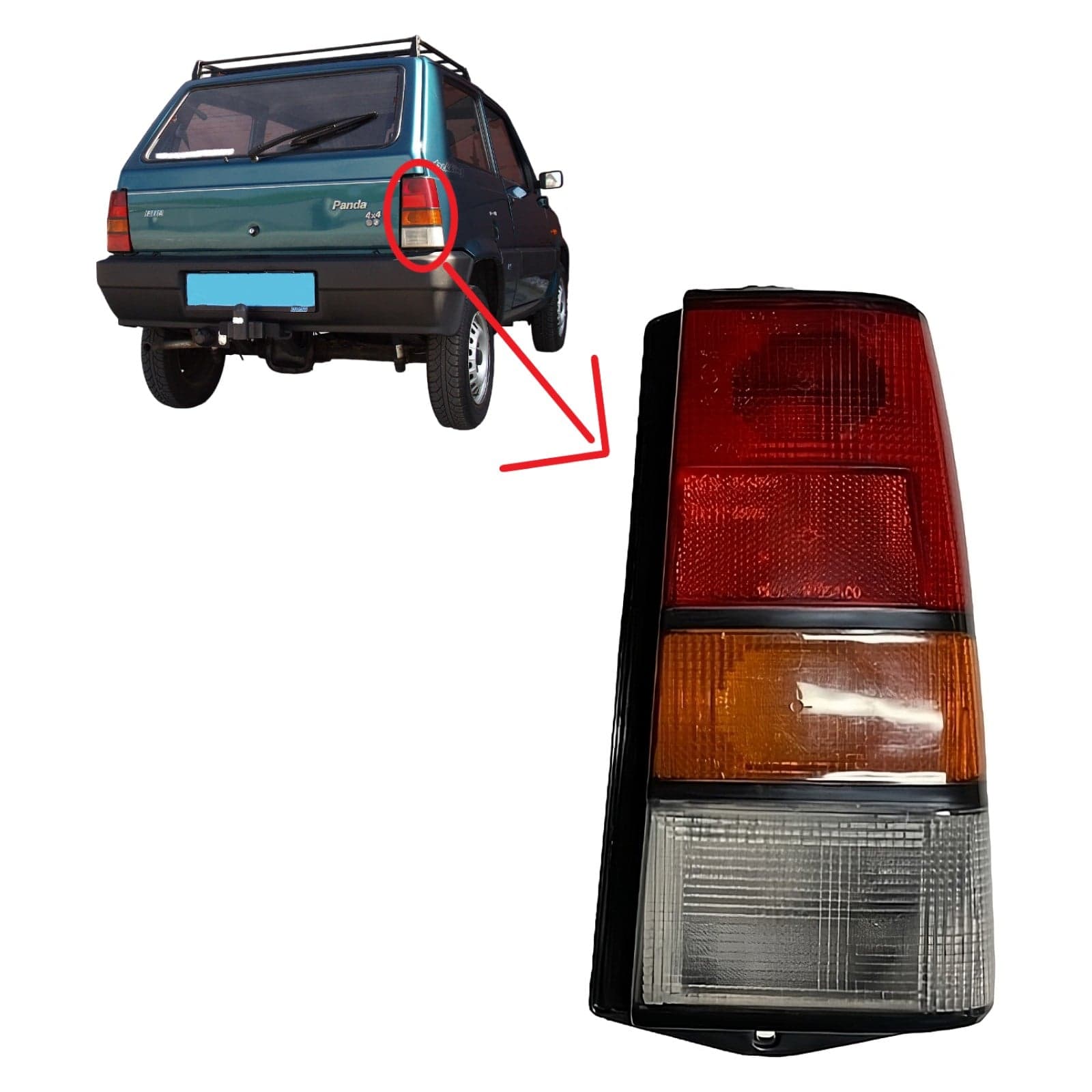 Fanale Posteriore FIAT Panda I Depo 52470 Lato Montaggio Destro Omologato ECE
