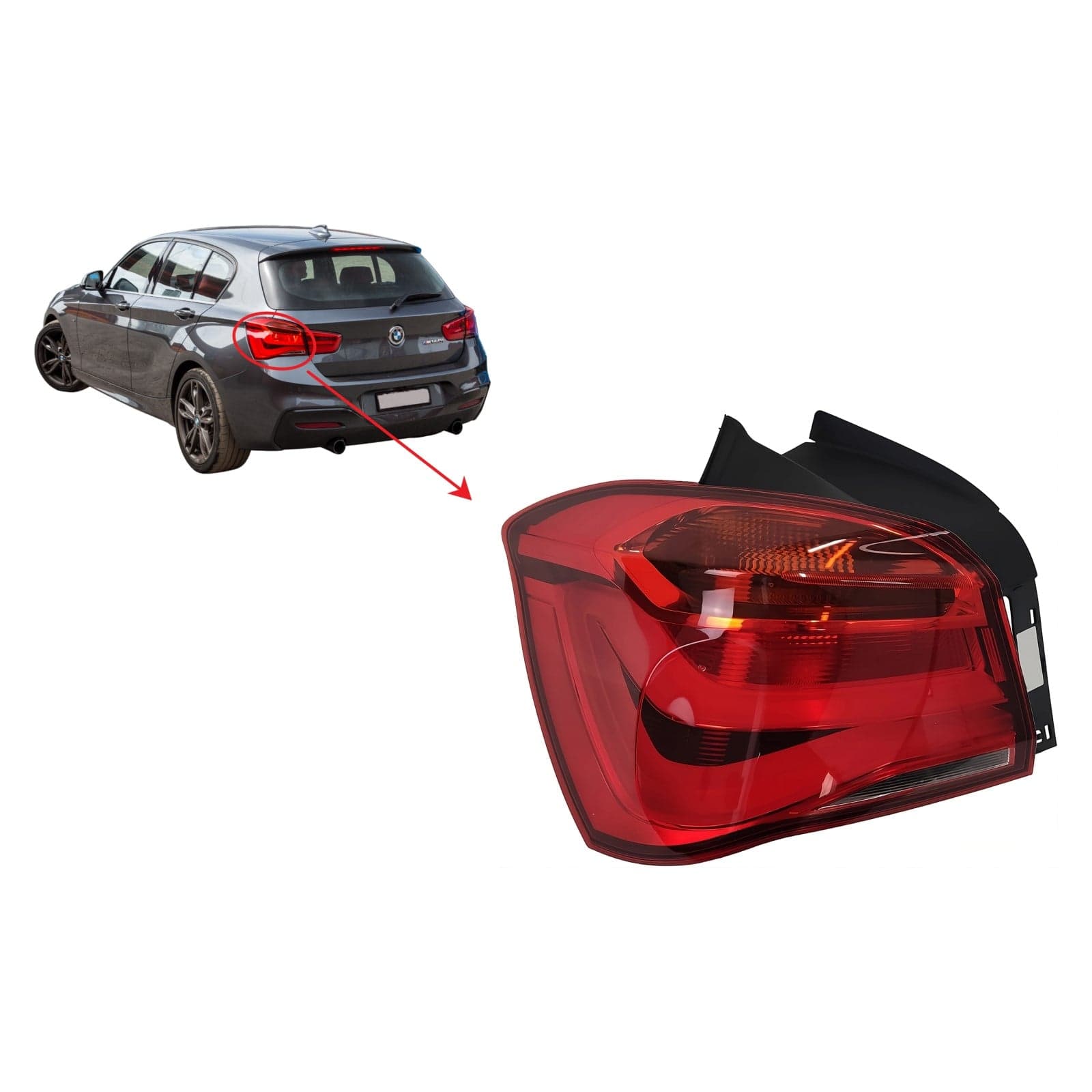 Fanale Posteriore BMW Serie 1 Depo 508109 P21W LED Omologato ECE