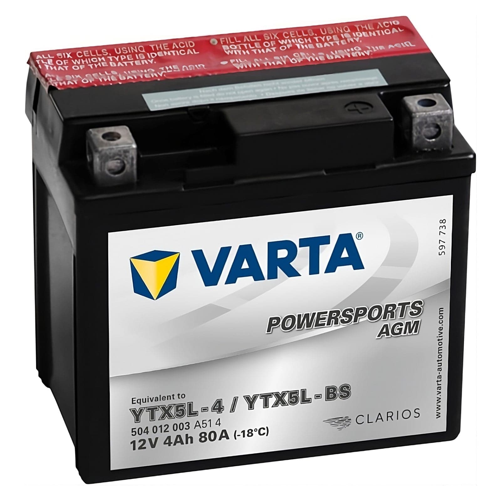 Batteria Moto VARTA Powersports AGM 504 012 003 Potenza Affidabile e Resistente
