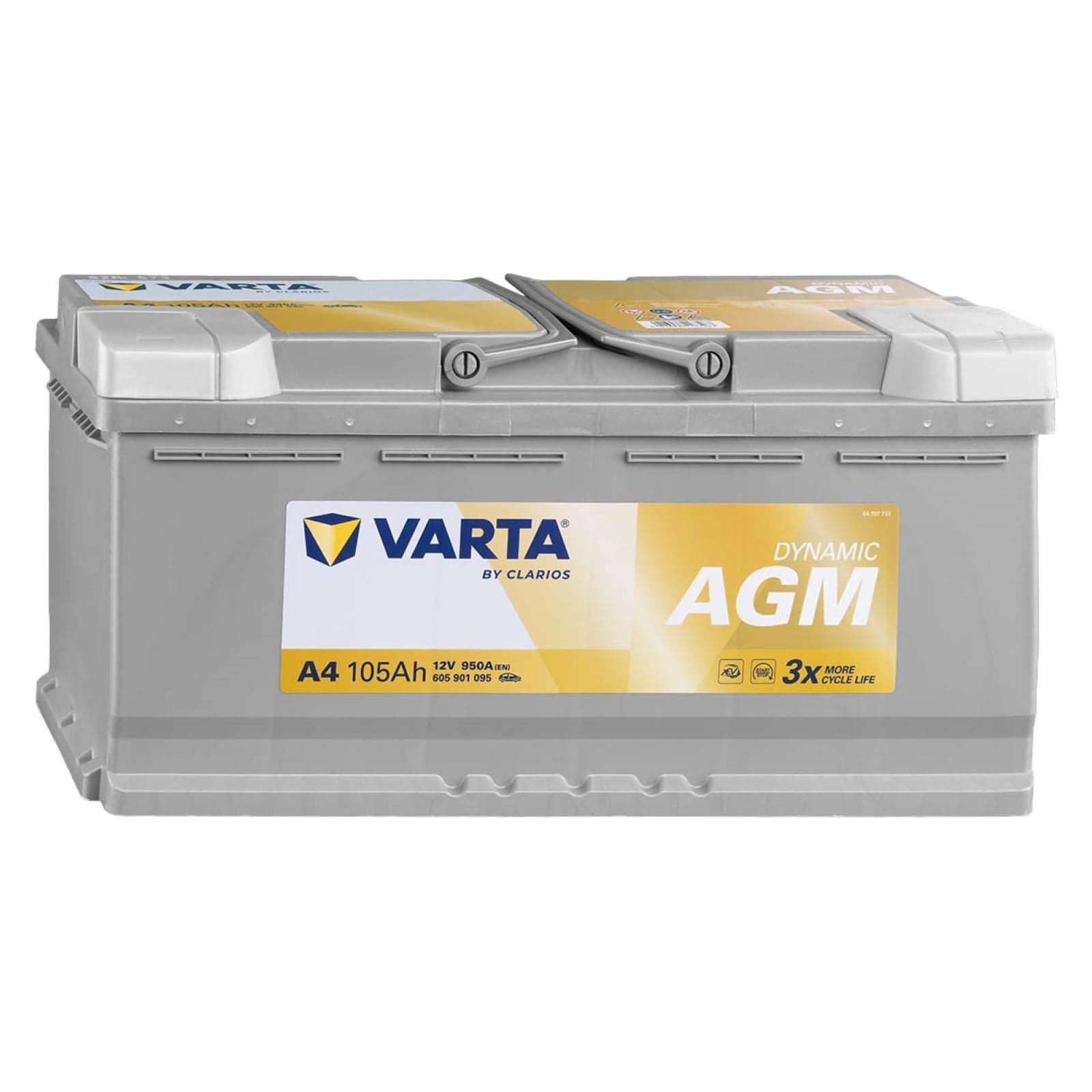 Batteria AGM VARTA 12V 105Ah 950A B13 Silver Dynamic 605901095