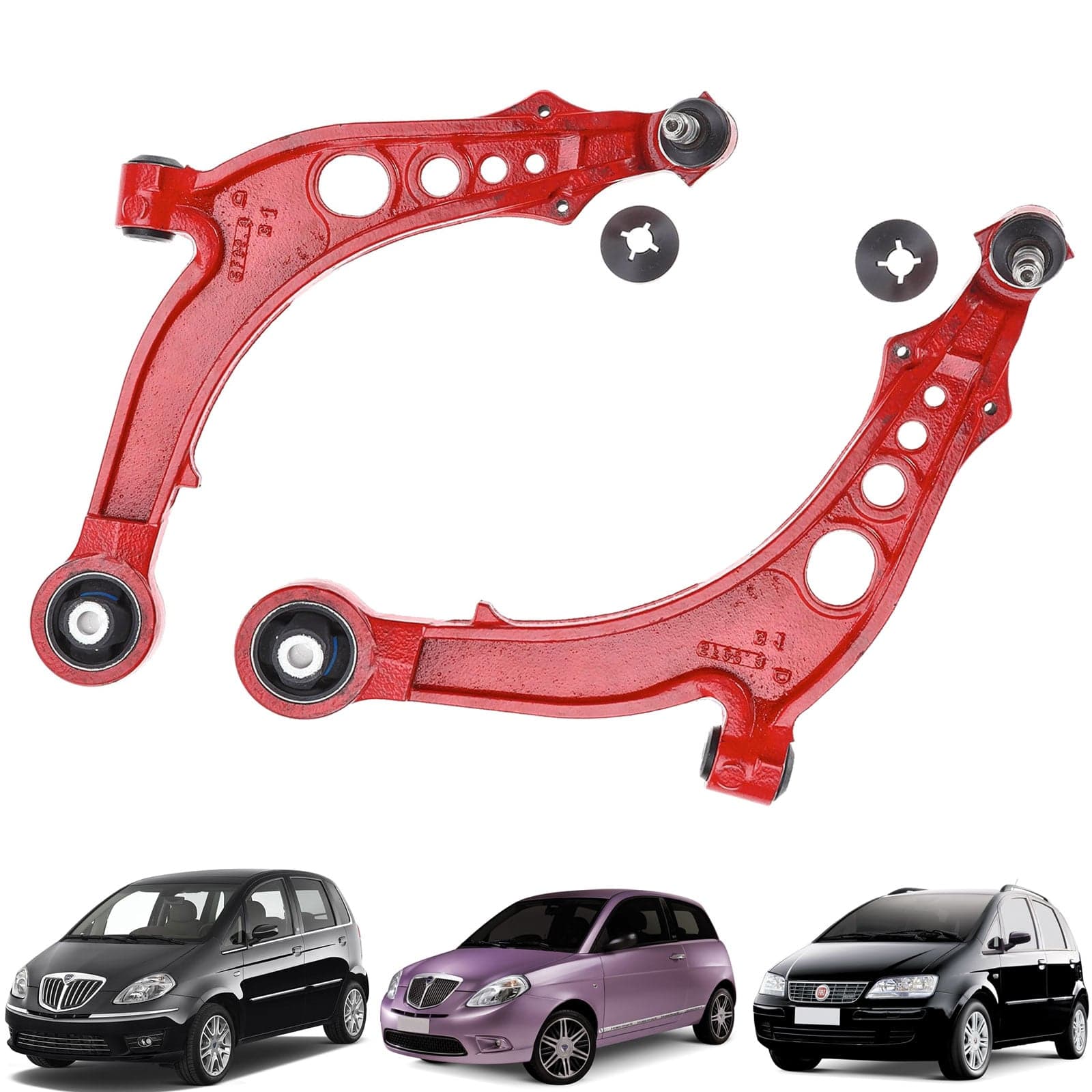 Kit Bracci rinforzati anteriori Frap Rosso Fiat Idea Lancia Y e Musa