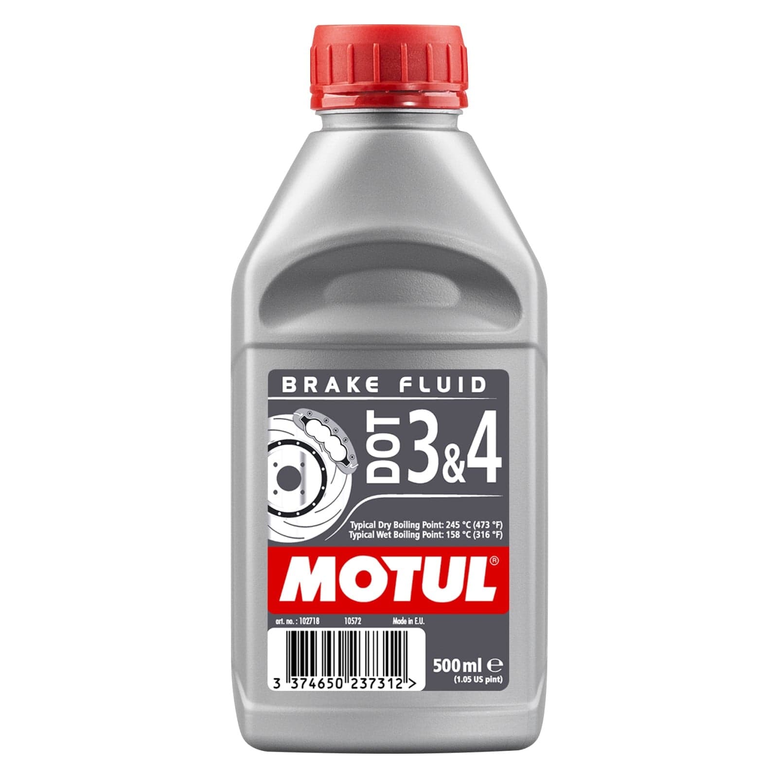 MOTUL DOT 3 e 4 Liquido Freni Sintetico ad Alte Prestazioni 500 ml