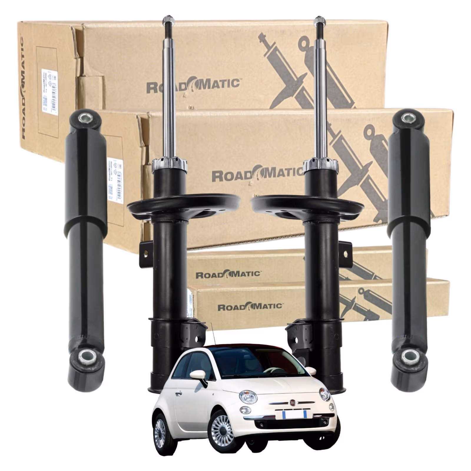 KIT 4 Ammortizzatori Monroe Roadmatic per Fiat 500 401133RM 401132RM 251109RM