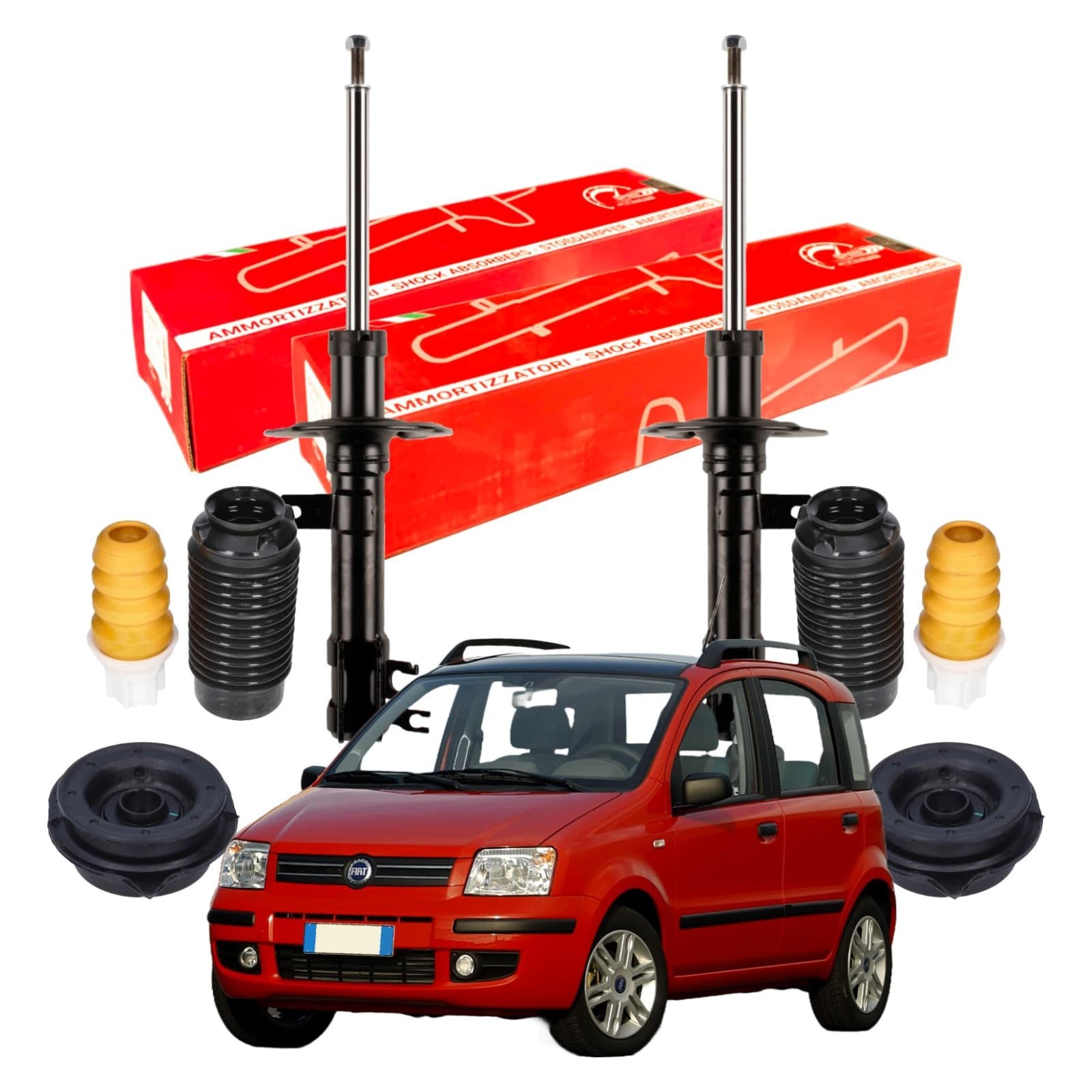 Kit Ammortizzatori Speed Fiat Panda 169 2 Ammortizzatori + Tamponi e Supporti
