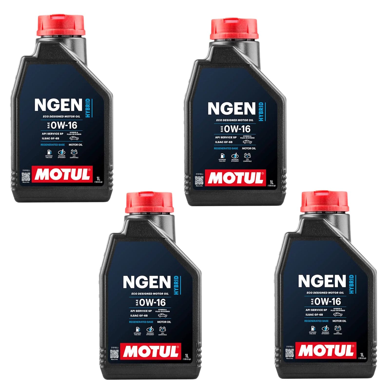 Motul NGEN Hybrid 0W-16 è un olio motore 100% sintetico, sviluppato per auto ibride. Garantisce risparmio di carburante, bassa viscosità e protezione avanzata.