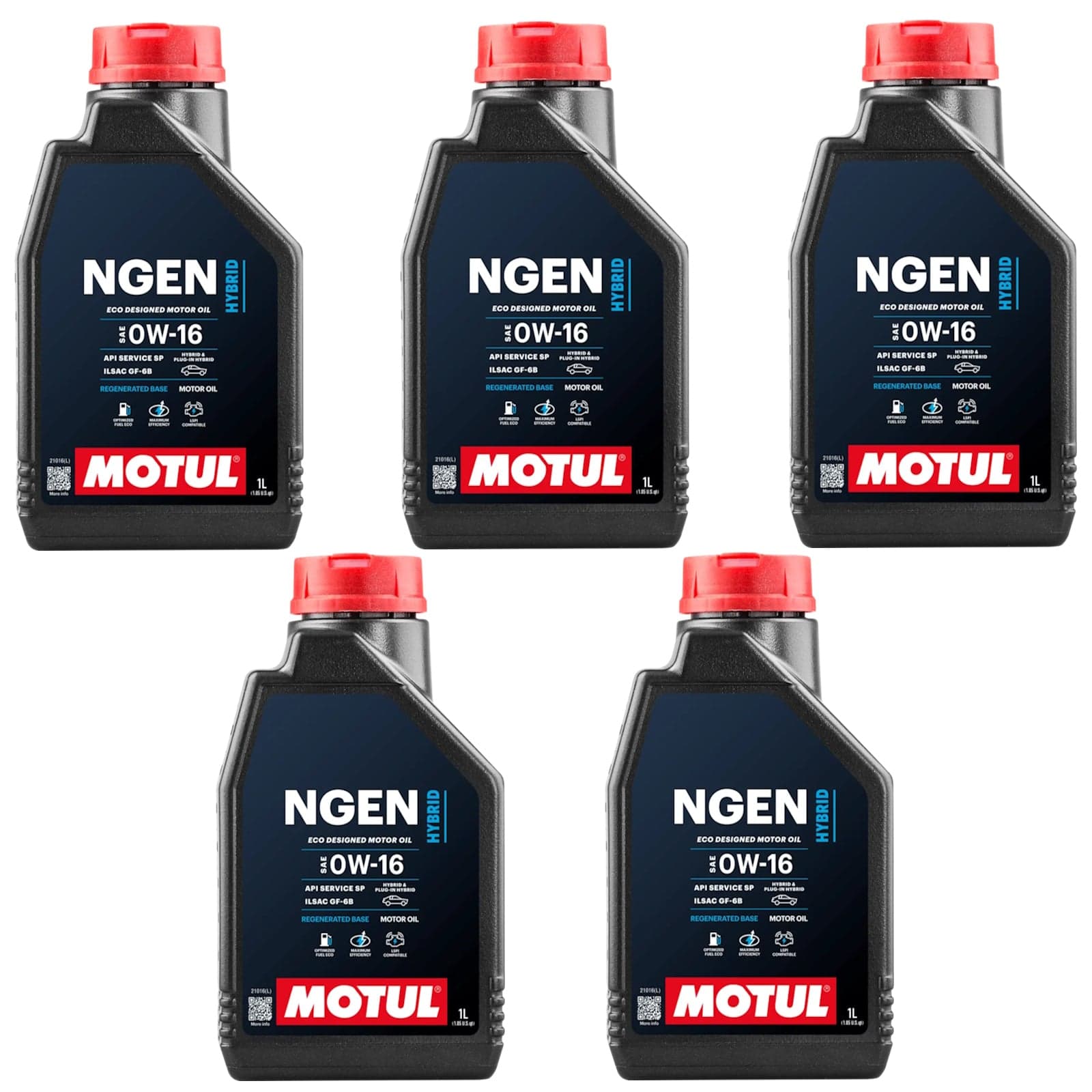 Motul NGEN Hybrid 0W-16 è un olio motore 100% sintetico, sviluppato per auto ibride. Garantisce risparmio di carburante, bassa viscosità e protezione avanzata.
