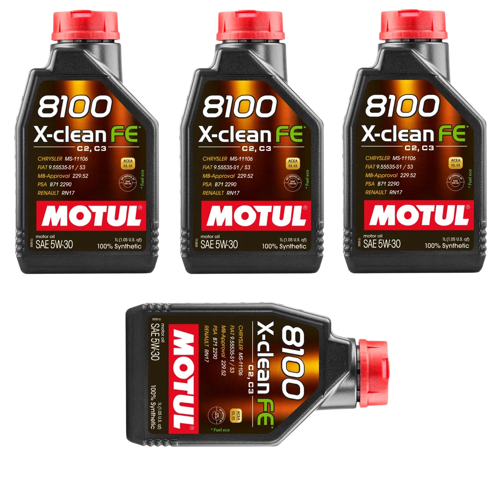 Motul 8100 X-Clean FE 5W-30 è un olio motore 100% sintetico per veicoli benzina e diesel, compatibile con DPF e normative Euro 4, 5 e 6.