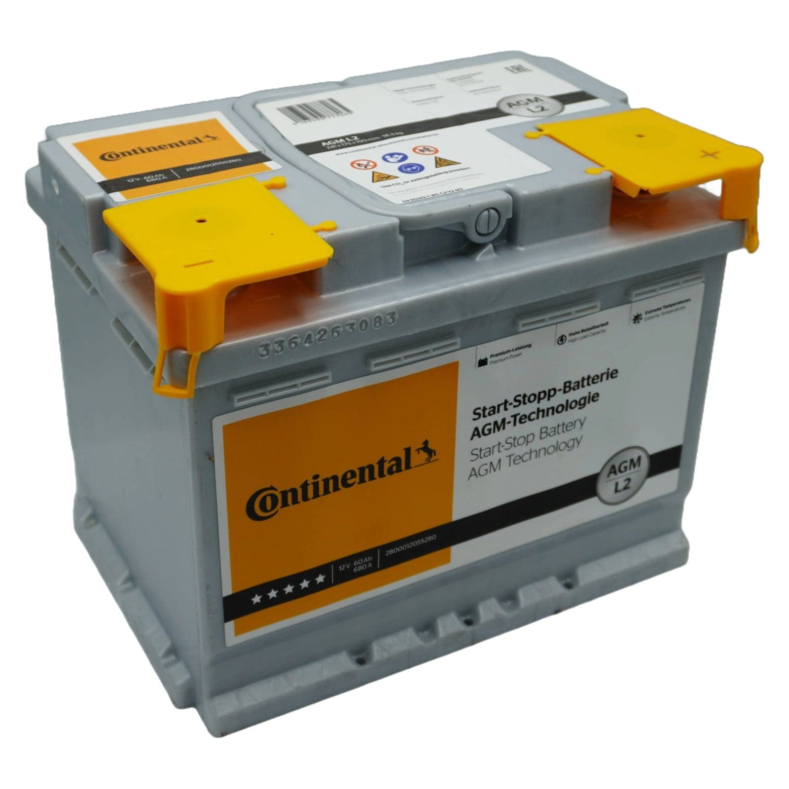 Batteria avviamento CONTINENTAL 2800012055280 AGM L2 60 Ah 12 V 680 A
