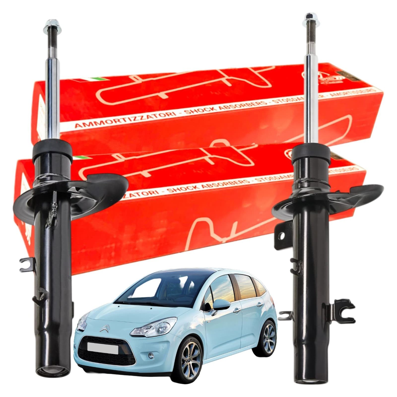 Kit 2 Ammortizzatori Anteriori Speed per Citroen C3 II (SC)