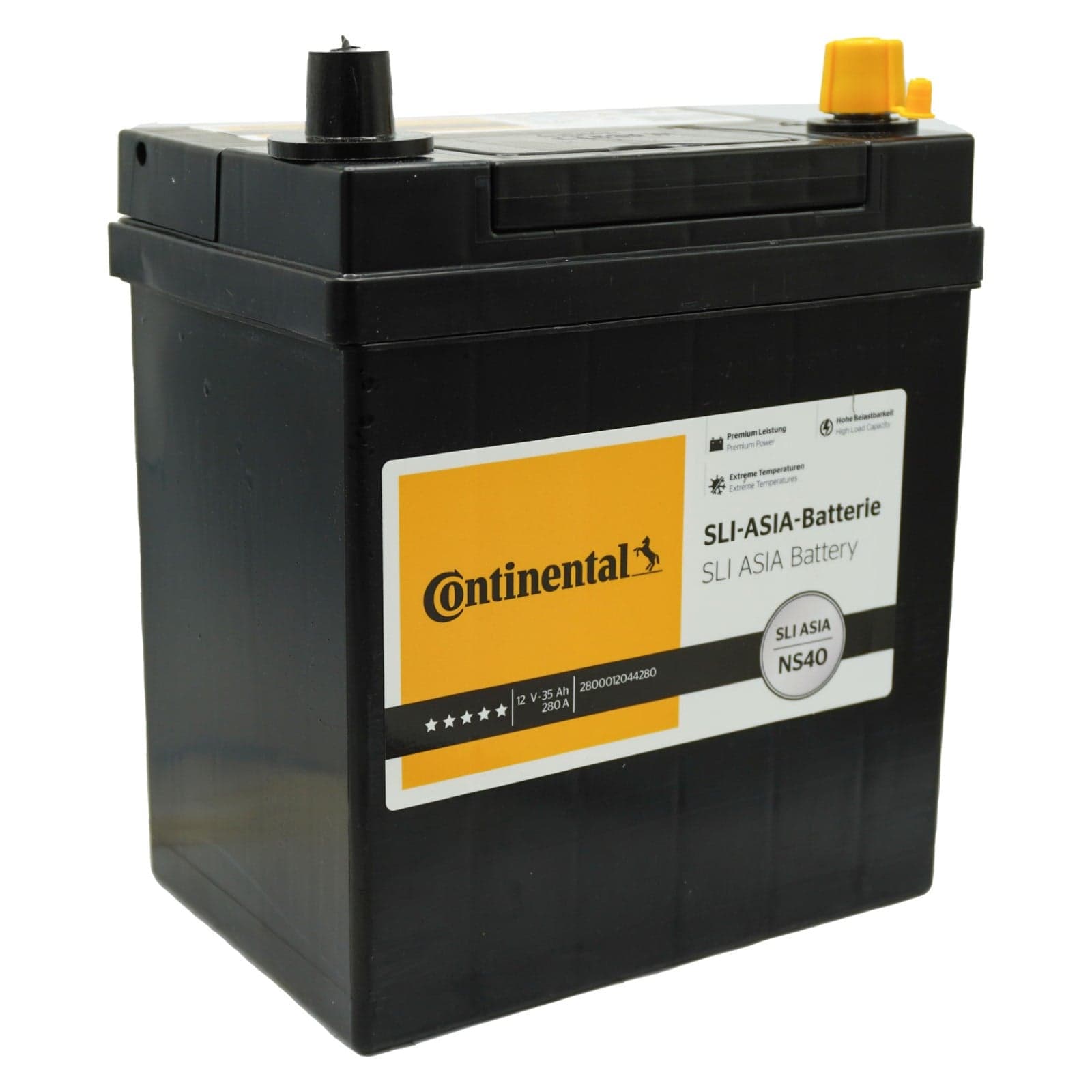 Batteria Auto Continental NS40 35Ah 280A 12V Polo Positivo a Destra