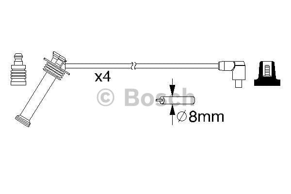 Bosch Kit Cavi Accensione 986357208
