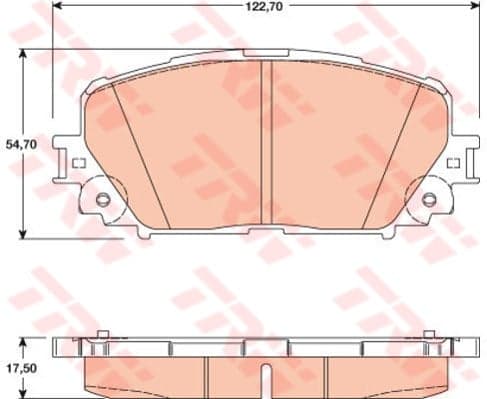 Trw Pattini Freno Toyota Yaris 1.0 Vvt-I Gdb3460