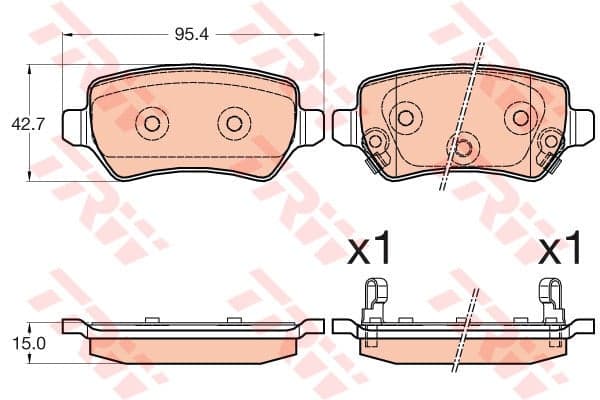 Trw Pastiglia Freno Peugeot 106 I 1991 1996 Anterior Gdb3585
