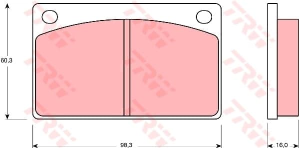 Trw Pattini Freno Volvo 260 (P262, P264) 2.7 Gdb576