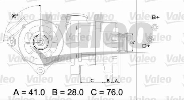 Valeo Fp Ren Kangoo 2/Porte Sx >01/2008 43633