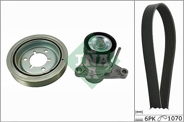 Ina Kit Cinghie Poly-V Citroen C3 I (Fc_) 1.1 I (02.20 529007110