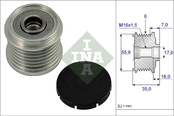 Ina Ruote Libere Alternatore (Oap) 535001410