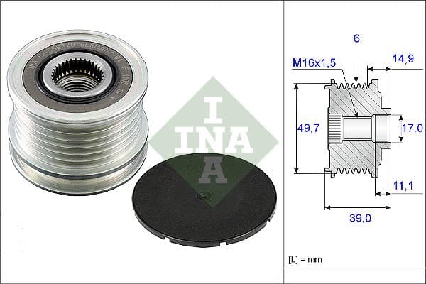 Ina Ruote Libere Alternatore (Oap) 535005010
