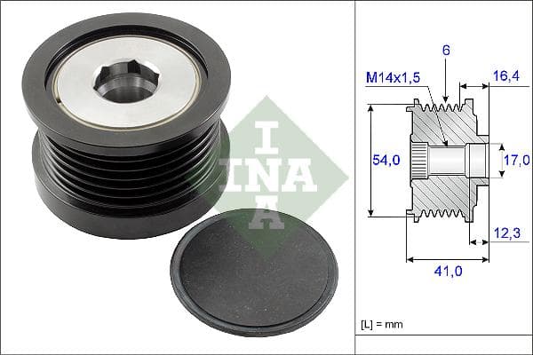 Ina Dispositivo Ruota Libera Alternatore Ford Focus Ii 535025910
