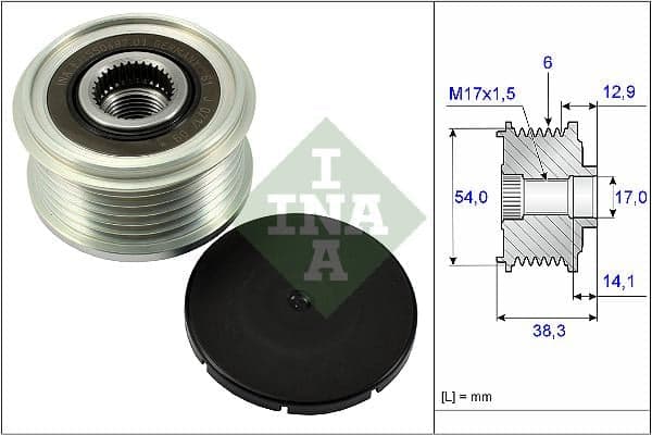 Ina Dispositivo Ruota Libera Alternatore Peugeot 2008 535026410