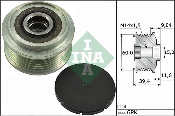 Ina Dispositivo Ruota Libera Alternatore Citroen C1 Ii 535027710