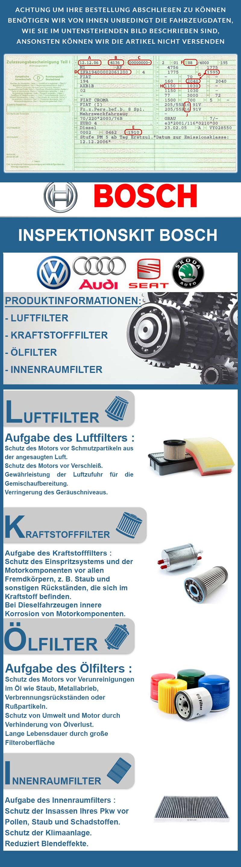 Bosch P7095 - Ölfilter Auto : : Auto & Motorrad