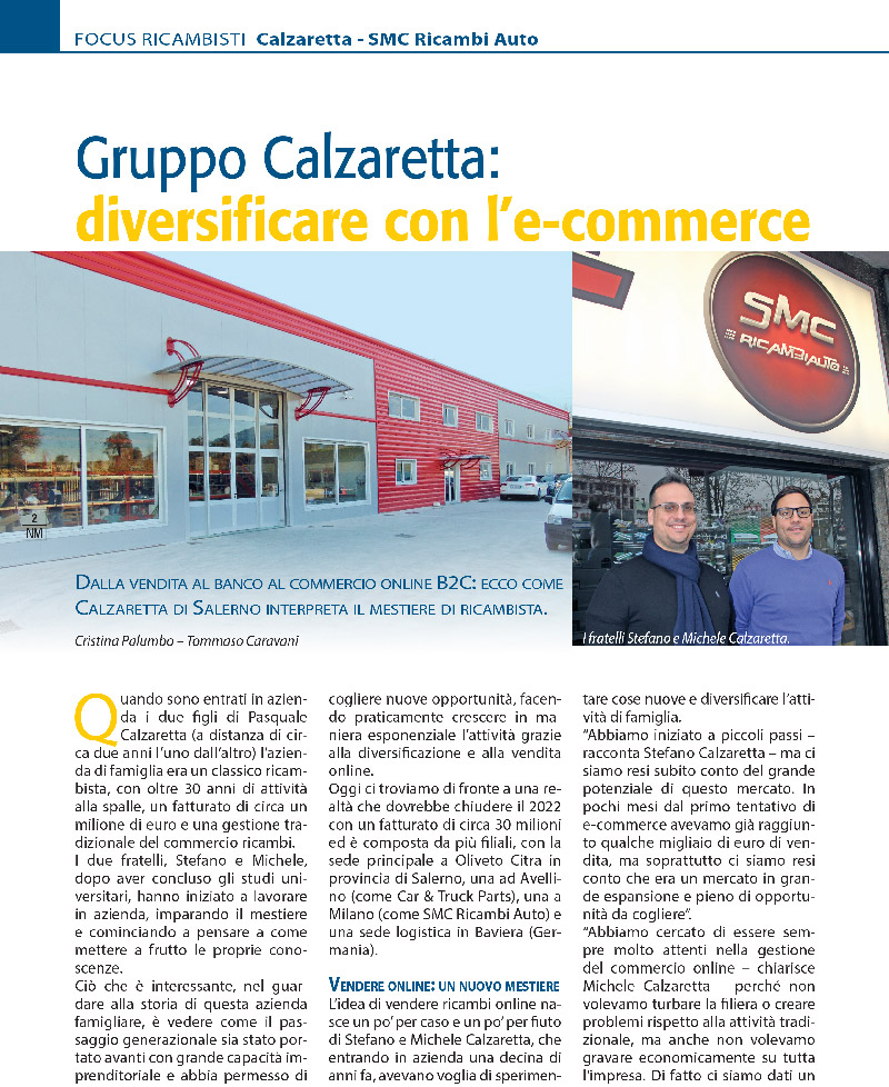 ricambi-smc.it diversificare con lâ€™e-commerce