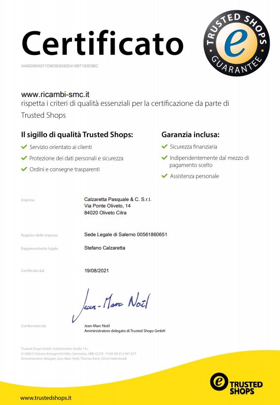 Ricambi auto SMC e la sua certificazione Trusted Shops