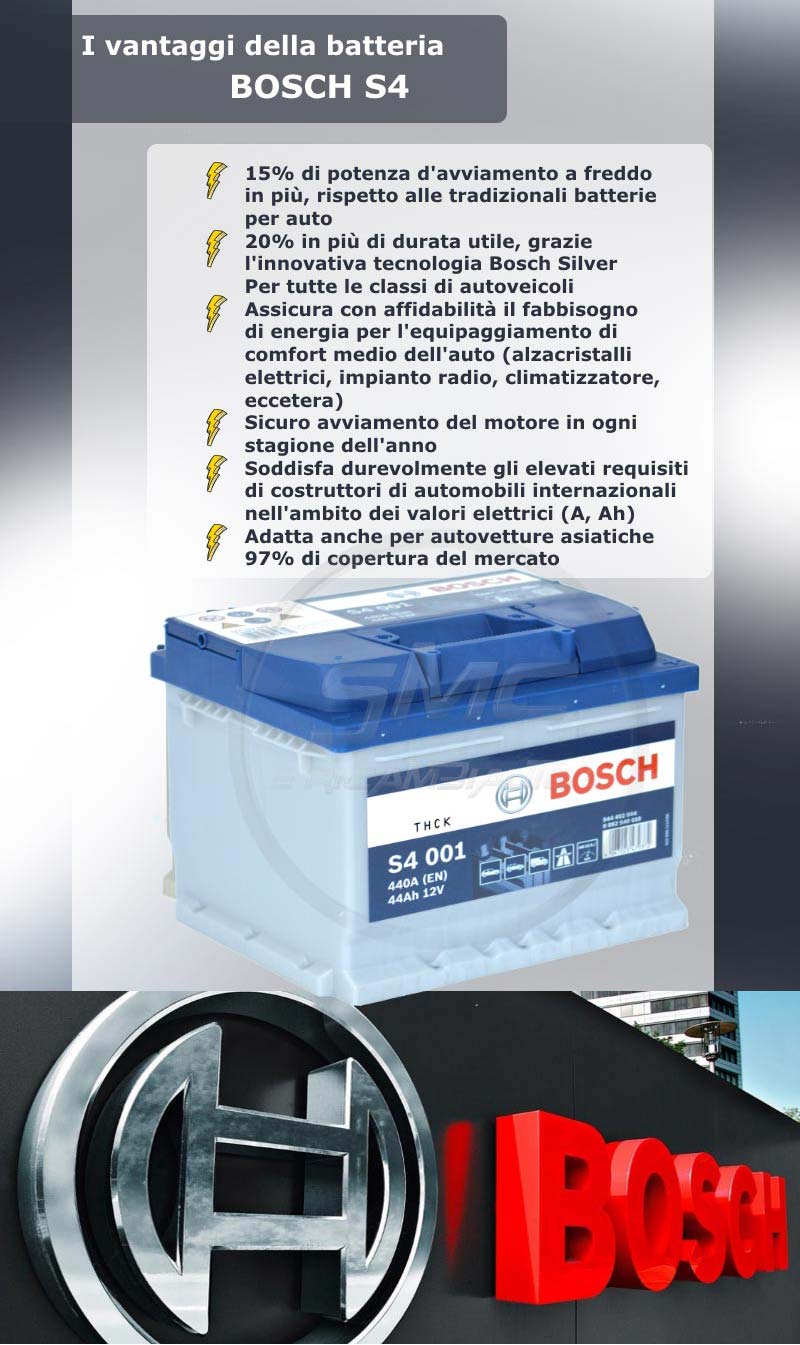 Batterie BOSCH Bosch S4001 44Ah 440A - Cdiscount Auto