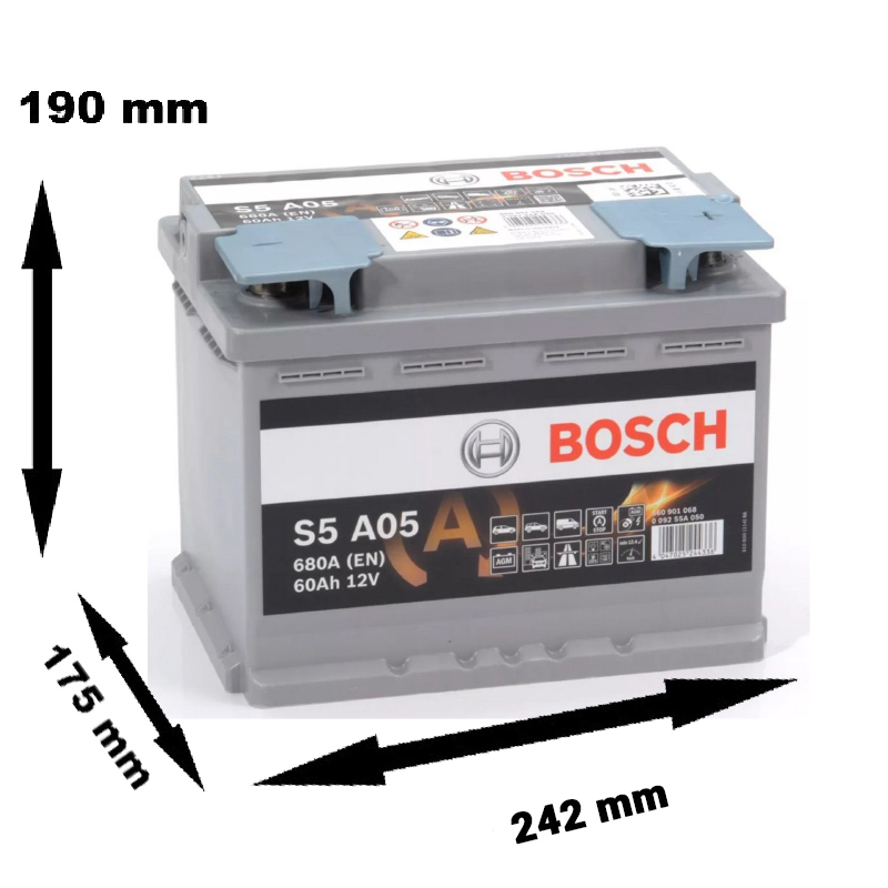 Bosch Automotive S5A08, Batteria Per Auto, 70A/H, 760A, Tecnologia