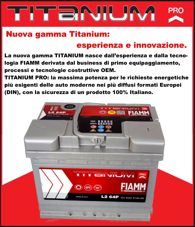Batteria Auto Fiamm 7905150 12V 64Ah 610A - Ricambi auto SMC