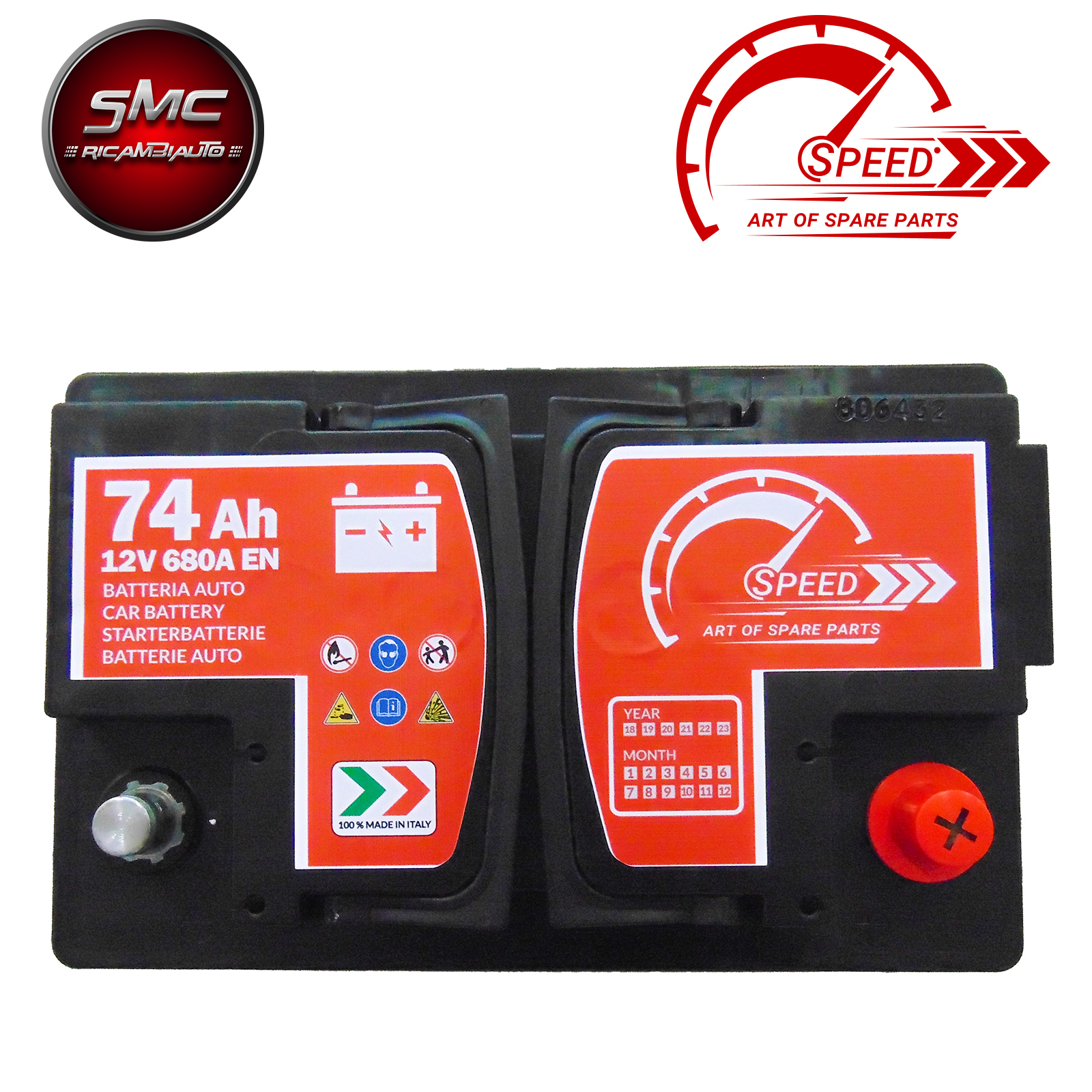 Batería Giga GI-L374I. 74Ah - 680A(EN) 12V. Caja L3 (278x175x190mm) - VT  BATTERIES