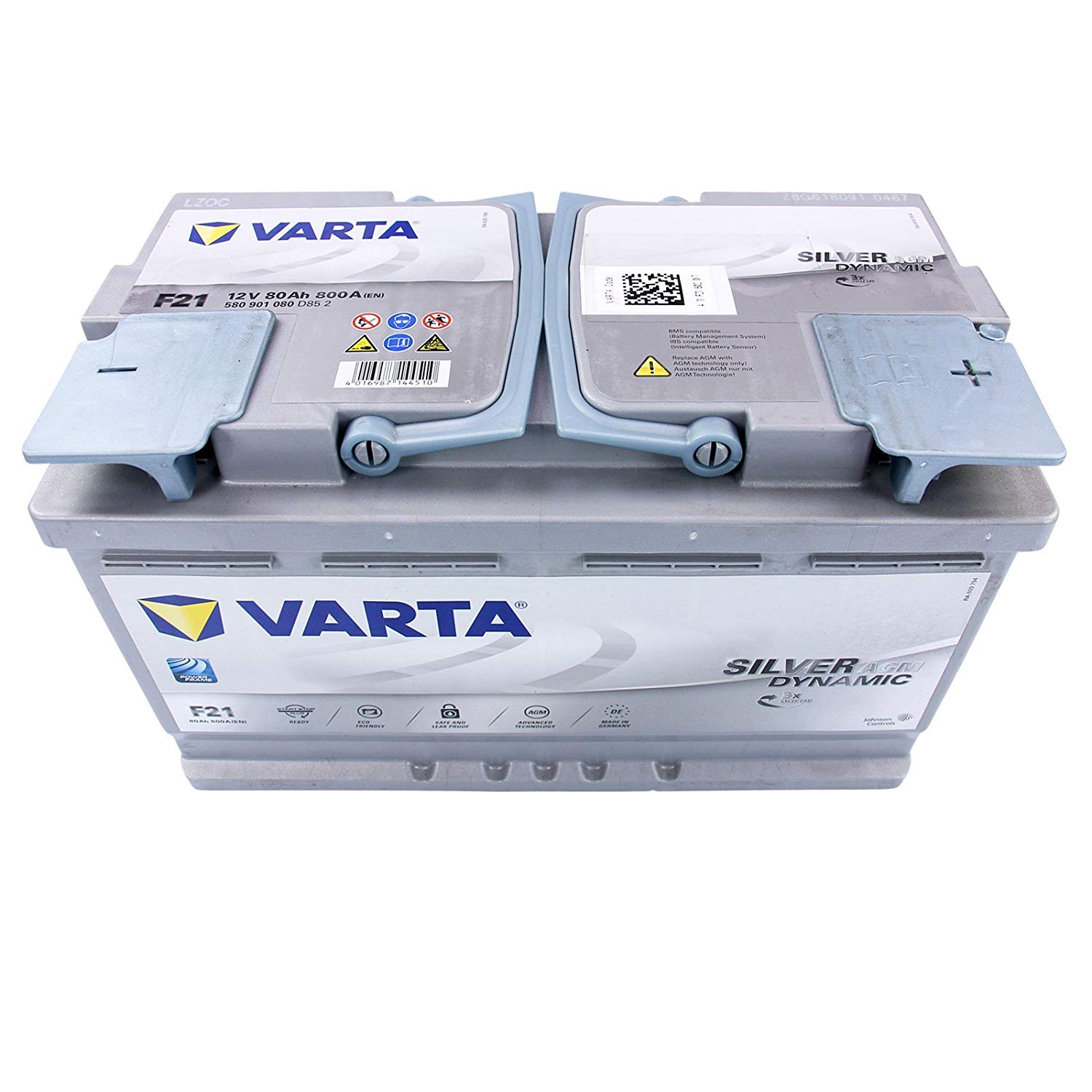 BATTERIA VARTA F21 START&STOP PLUS 80AH 800A di spunto 315x175x190  580901080 SIL - Shopping.com