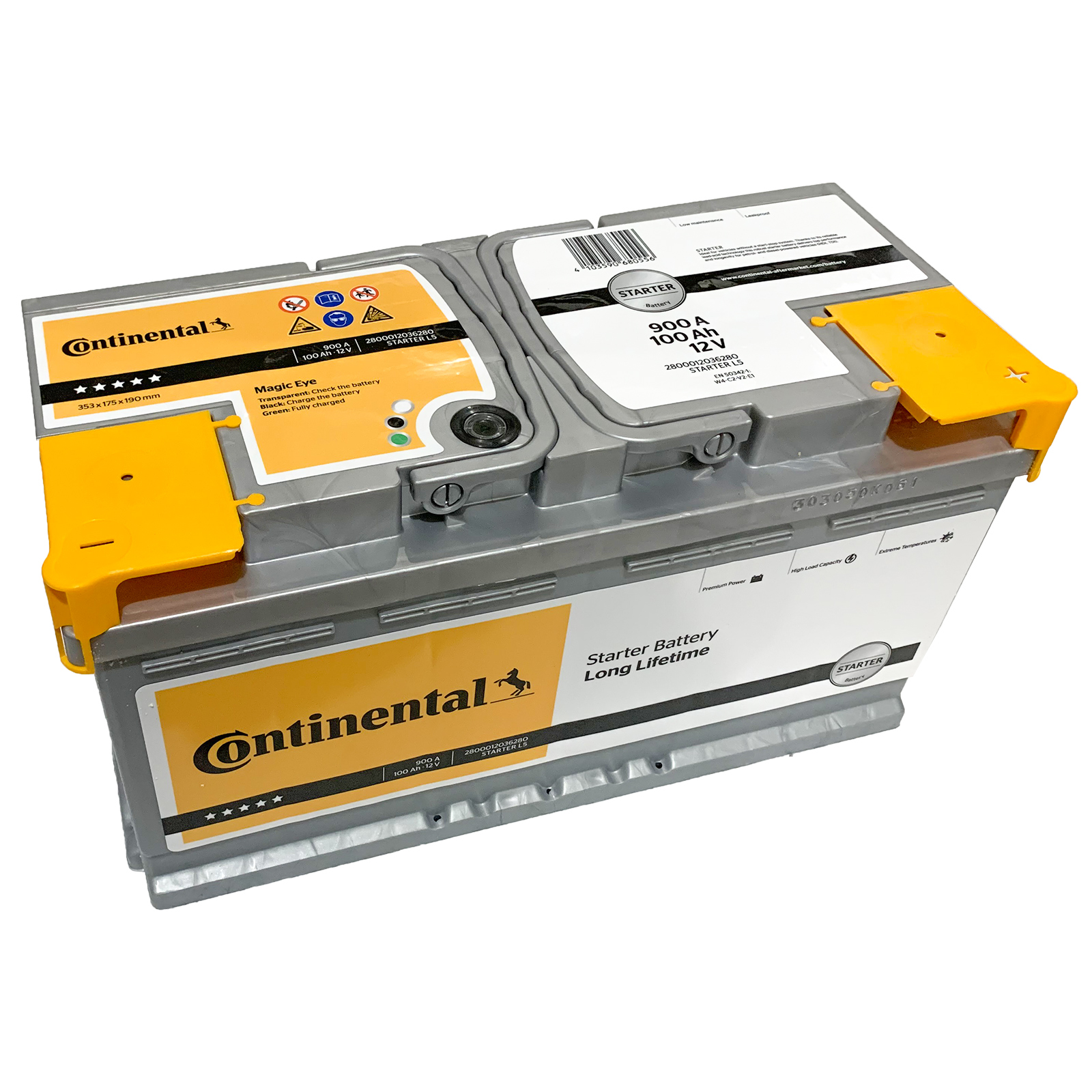 2800012026280 Continental Starter Batterie 12V 100Ah 900A B13 L5