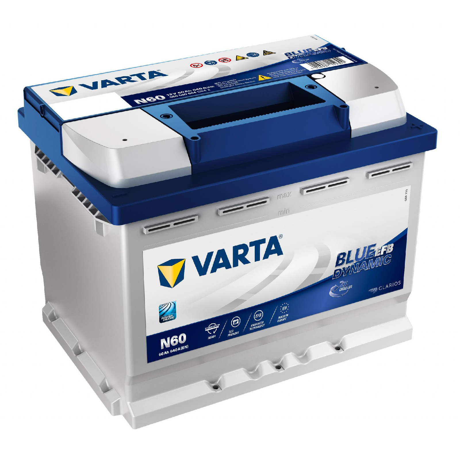 Batteria Varta EFB 60Ah Start&Stop 640A N60 - Ricambi auto SMC