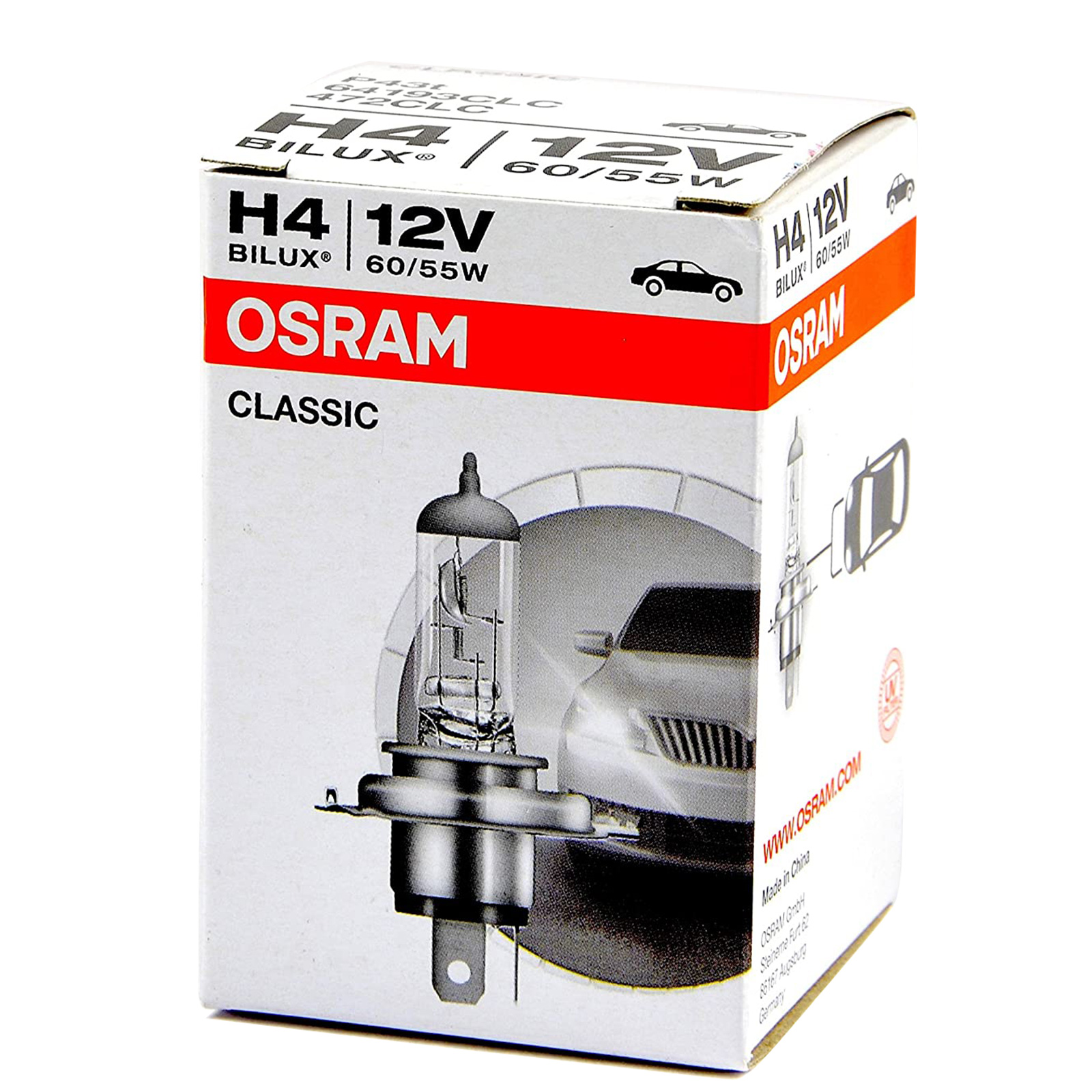 Kit 4 Lampade Osram H4 Classic 55/60W 64193CLC - Ricambi auto SMC