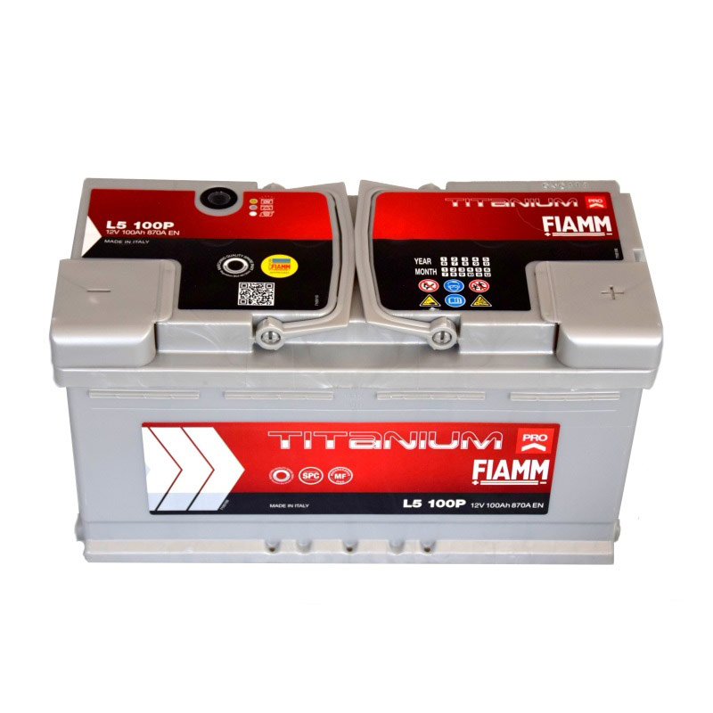 batteria, auto, fiamm, titanium, 7905160, 100Ah, 870A, L5 100P, 12V -  Ricambi auto SMC