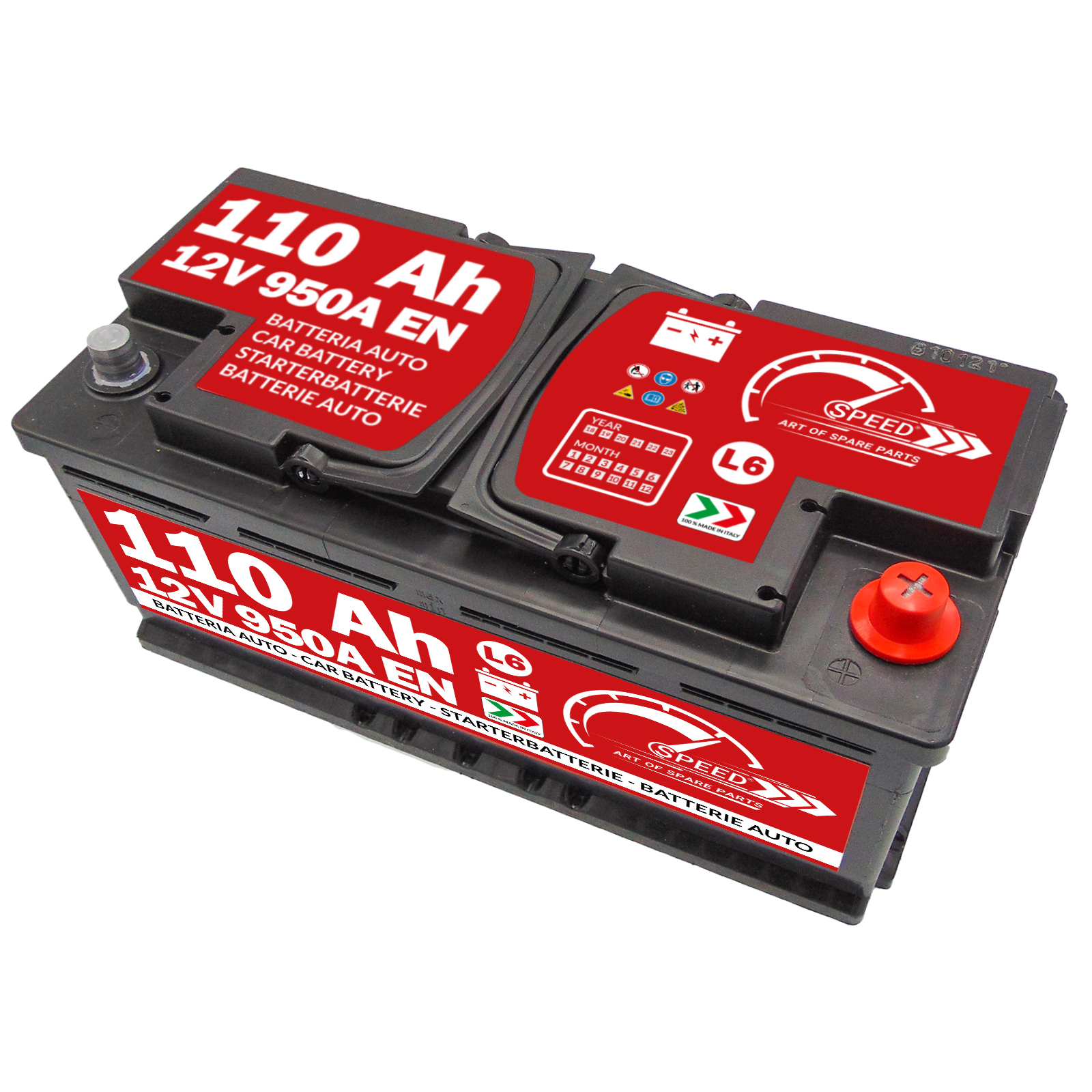 Batterie voiture 12V 110Ah 950A L6 Speed batterie de démarrage au lieu de  88Ah 9