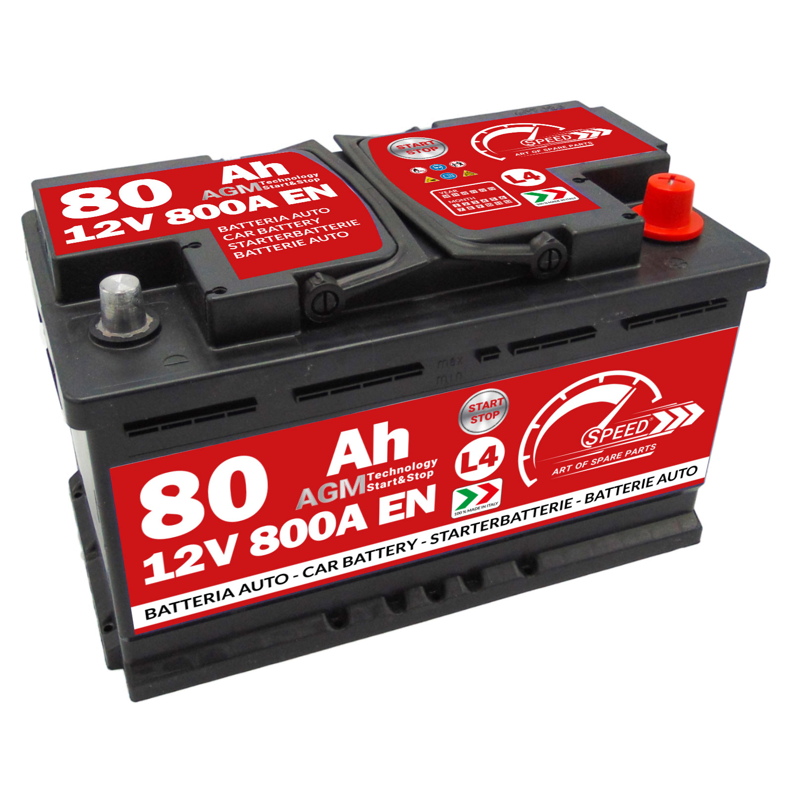 Batteria Auto AGM Start&stop Speed 80Ah 800A 12V L4 eBay Batteria Auto AGM Start&stop Speed 80Ah 800A 12V L4 eBay